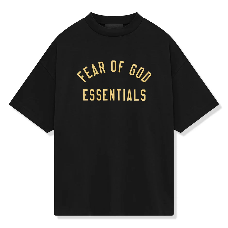 Fear Of God Essentials Jersey Crewneck Black T Shirt (FW24)